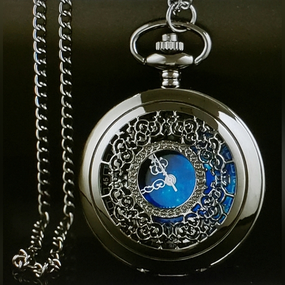 Source Unknown Other - 🍖🍣NWT! Gunmetal Black Pocket Watch